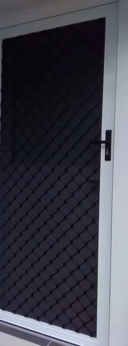 Diamond grille security screen door