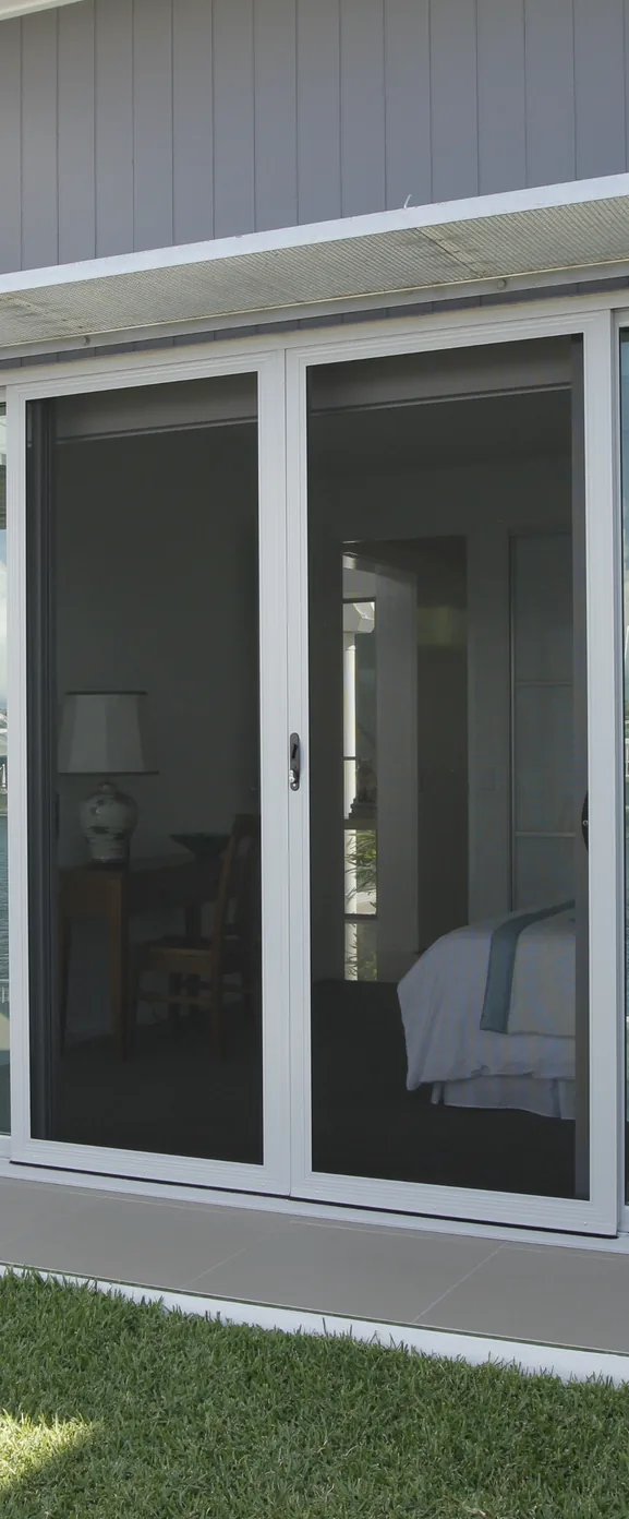 Security screens on French doors