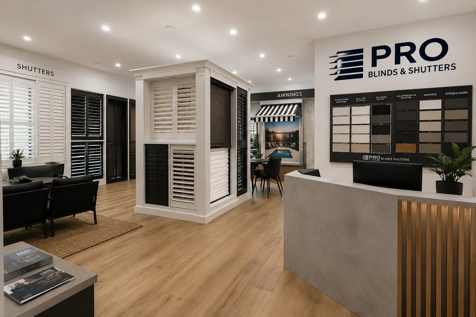 Pro Blinds & Shutters showroom