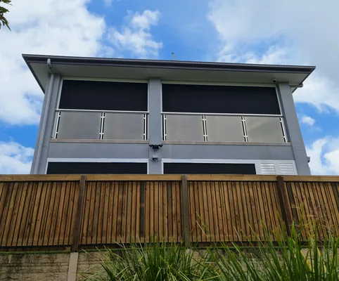 Zip screens on an upstairs balcony