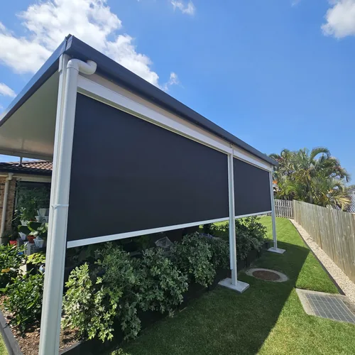 Zip screen outdoor blind installed in Victoria Point