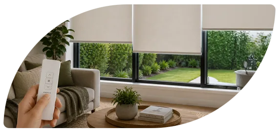 Motorised roller blinds with a remote control